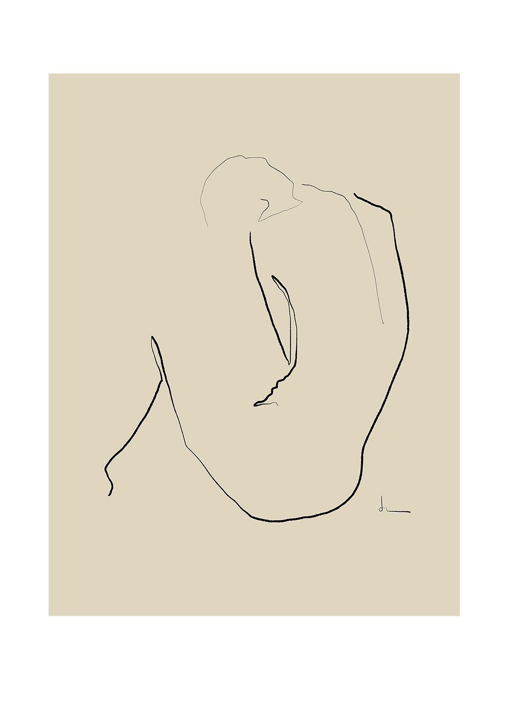 The Poster Club Rise Poster 30x40 cm beige abstrakt