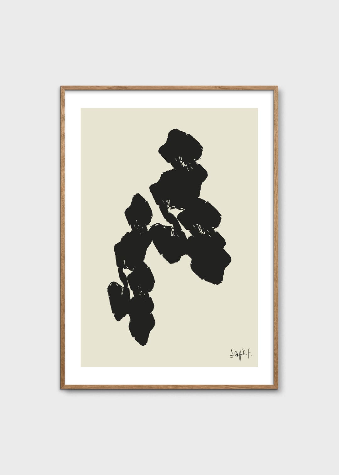 The Poster Club Art Prints Vervain Poster A4 schwarz