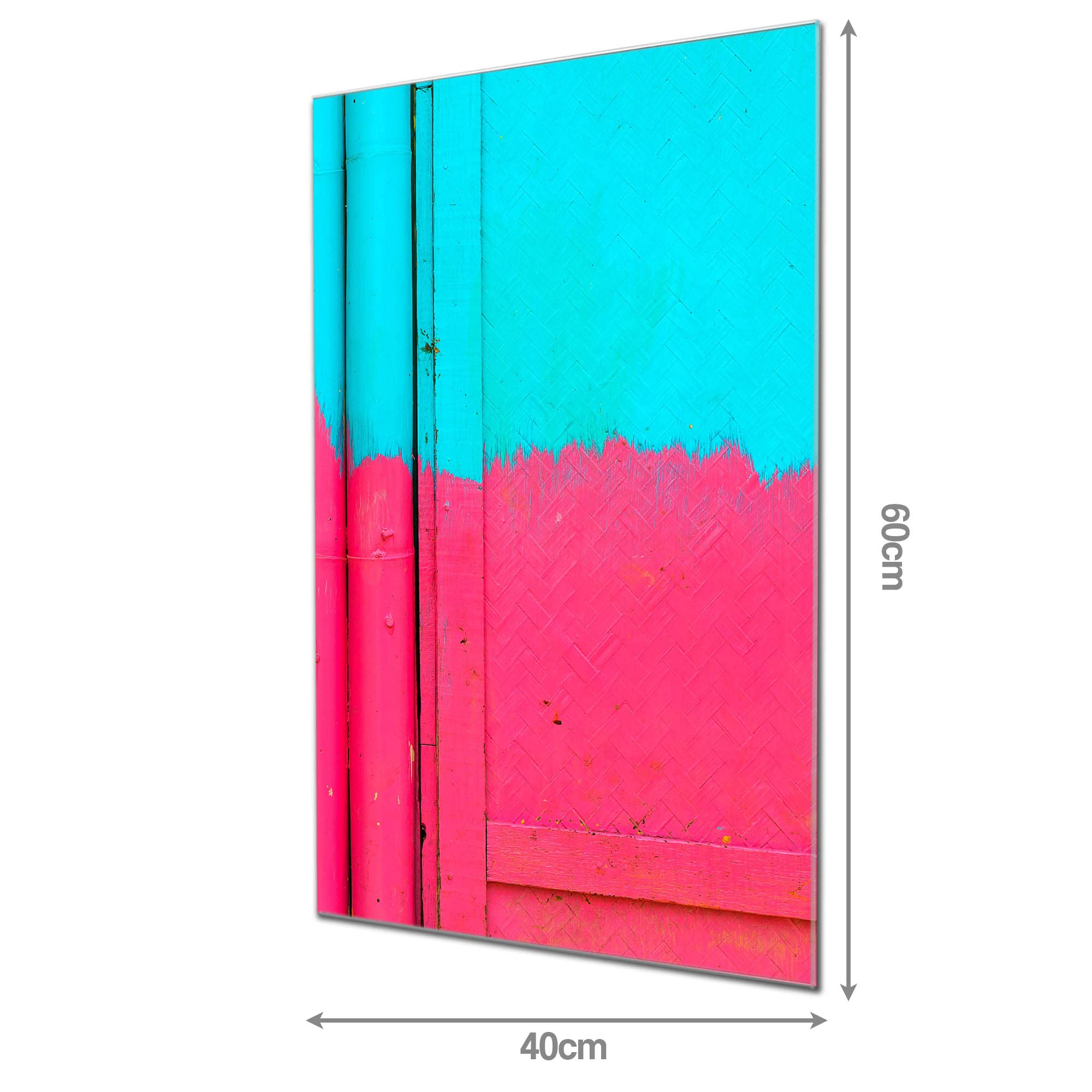Banjado Magnettafel Glas Zwei Farben 40x60 Holzoptik beschreibbar