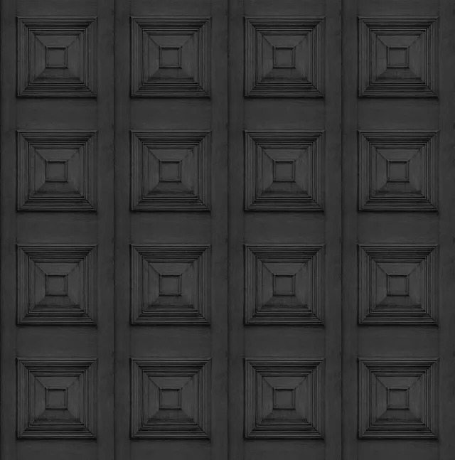 Mineheart Victorian Panelling Tapete Charcoal Paneeloptik Rolle