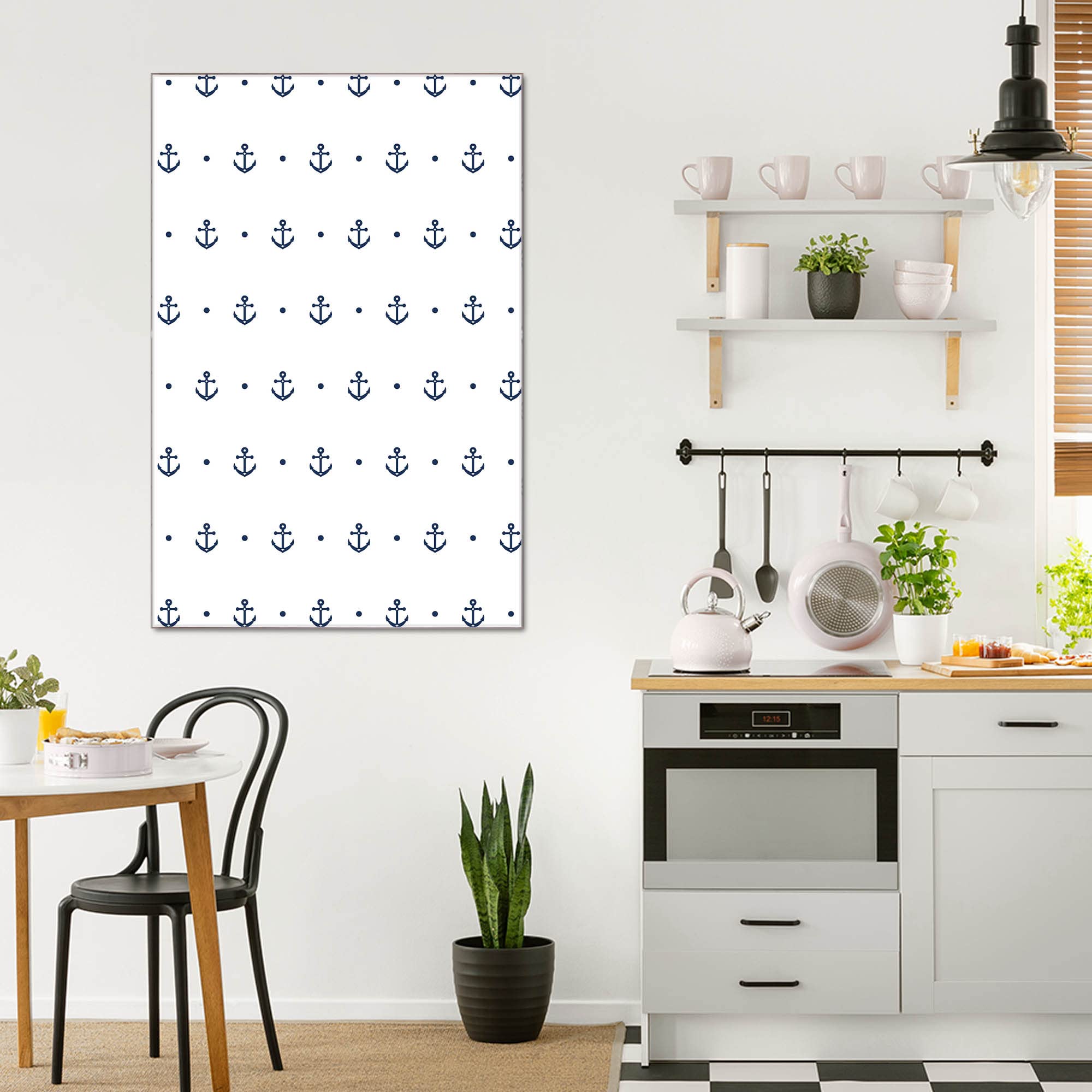 Banjado Magnettafel Kleine Anker Magnetboard 60x40 cm beschreibbar