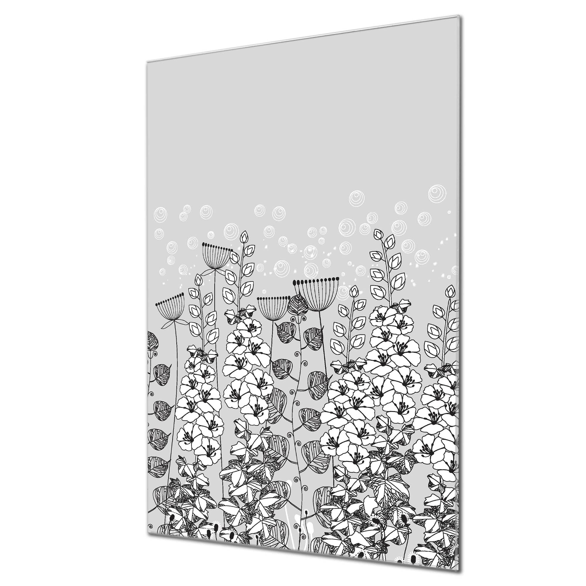 Banjado Magnettafel Vintage Flower 3 Glasboard 40x60 Blumen