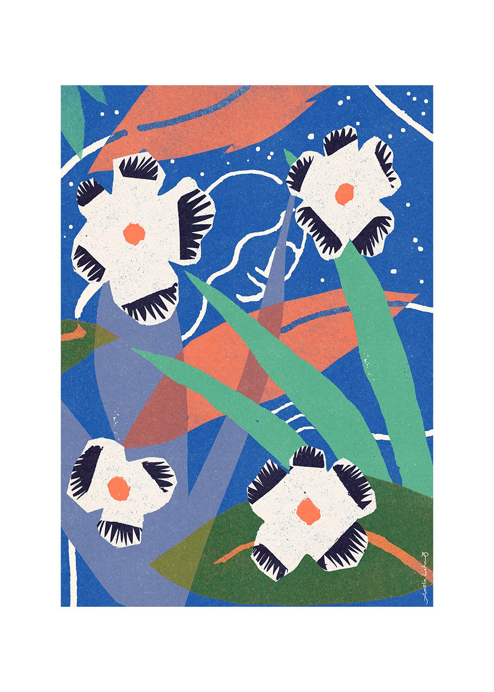 The Poster Club At One with Nature Poster 30x40 cm Blau