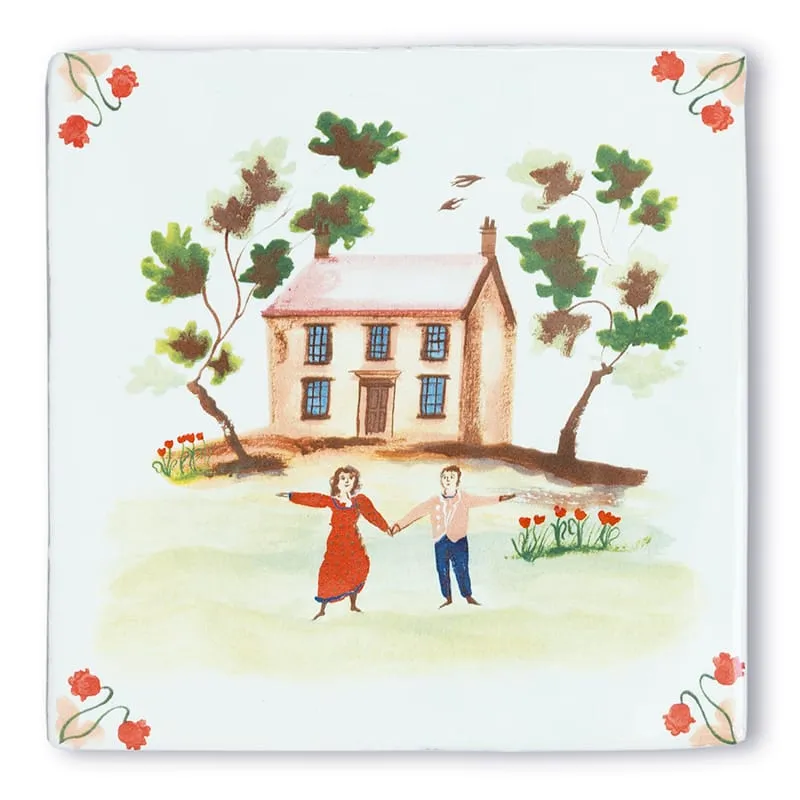 StoryTiles Delft Blue Ons sprookje Fliese 10x10 cm Spruch