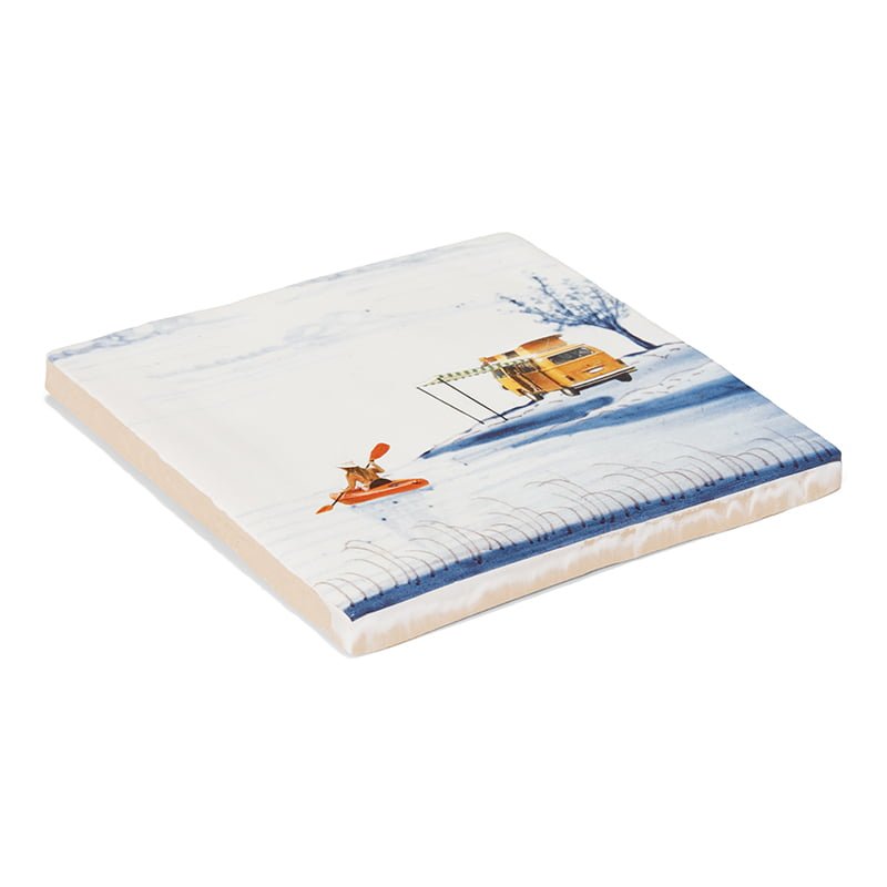 Storytiles Delft Blue Into the wild Fliese S 10x10 cm Campingbus