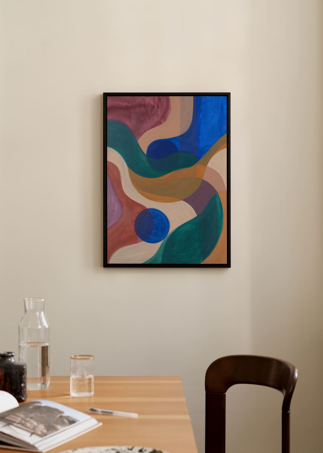 The Poster Club Art Prints Contact Leinwandbild 30x40 Blau Lila