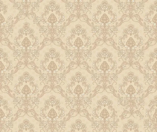 Mineheart Audley Damask Tapete Creme Damastmuster 53cm
