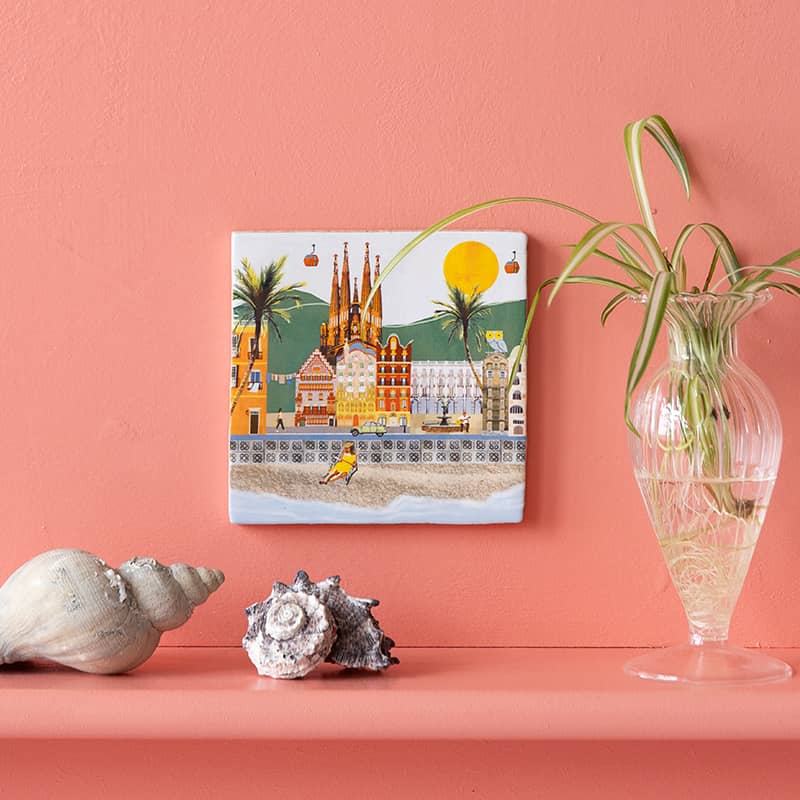 Storytiles Delft Blue Barcelona vibrante Fliese 10x10 cm Stadt