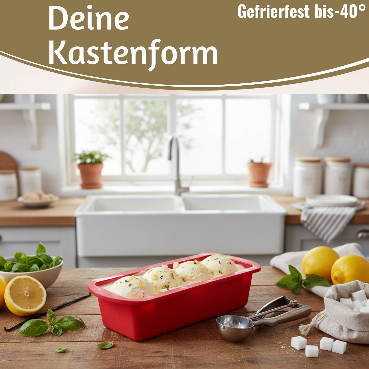 LS-LebenStil Küche & Haushalt Königskuchenform Silikon 25cm 2er