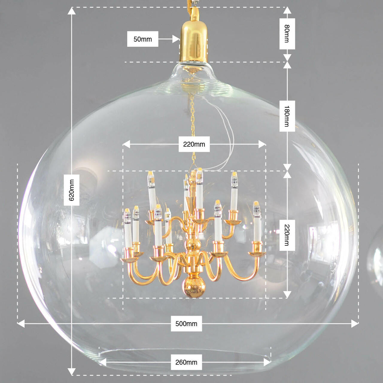 Mineheart Lighting King Edison XXL Pendelleuchte Messing