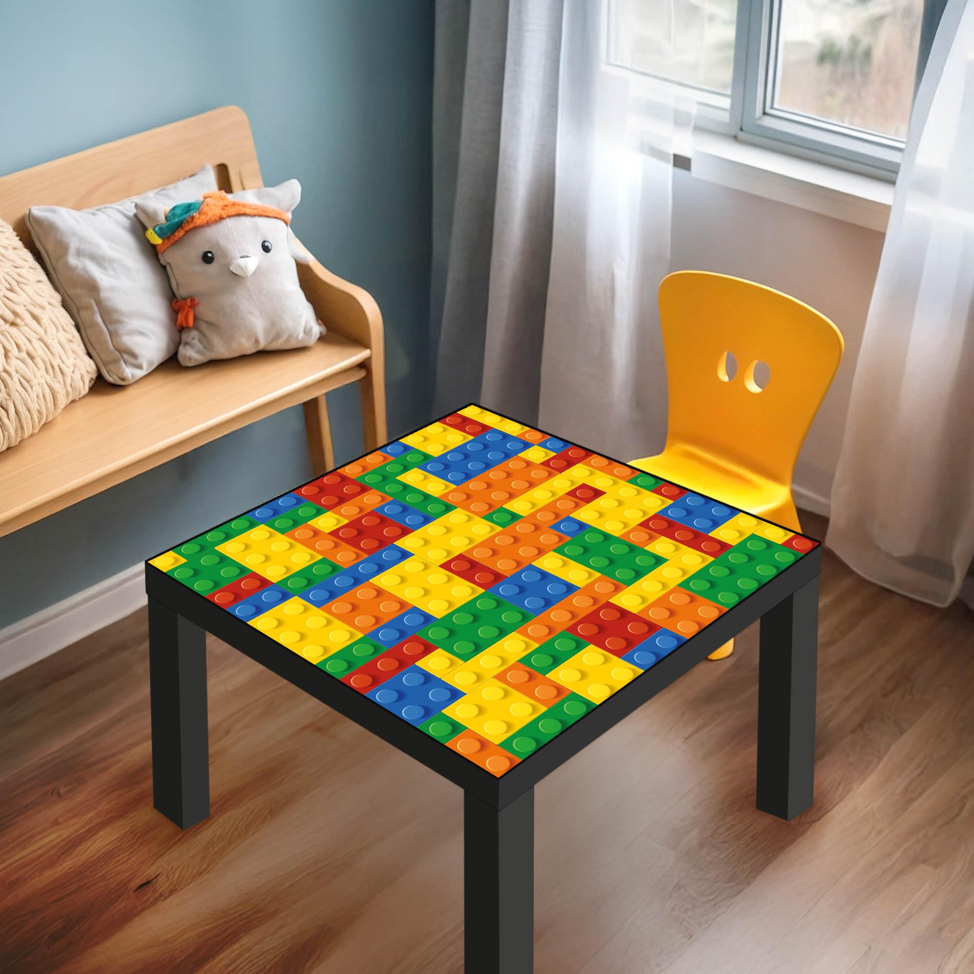 Banjado Möbelfolie Tischfolie Bausteine 55x55 selbstklebend