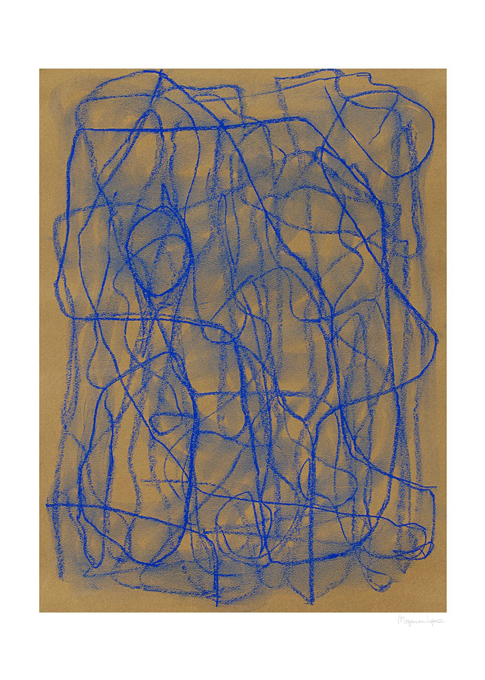 The Poster Club Art Prints Blue Doodle Poster 30x40 cm blau