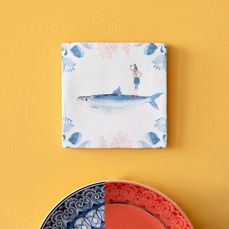Storytiles Delft blue Vooruit kijken Fliese S 10x10 cm Blick