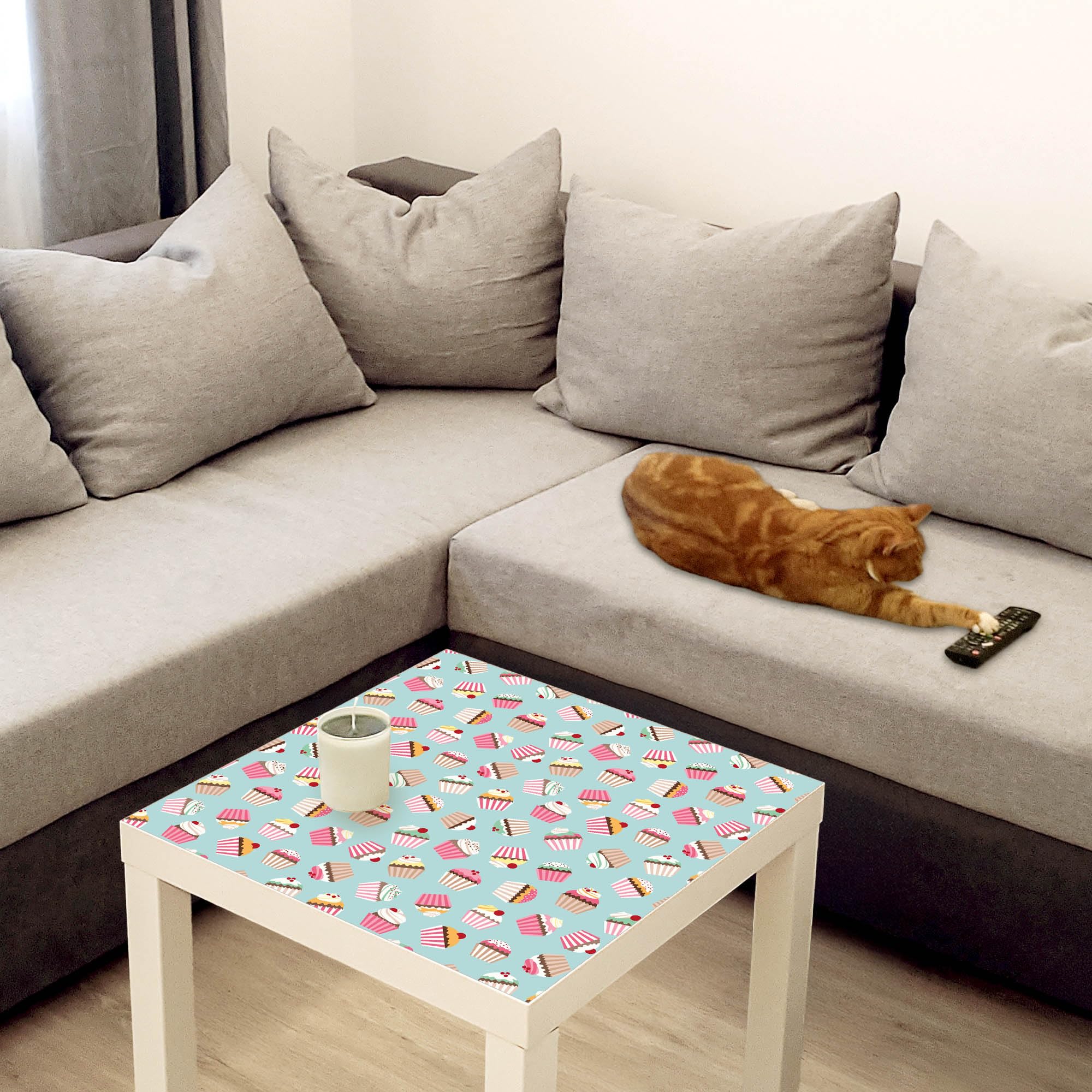 Banjado Möbelfolie Muffins Tischfolie 55x55 selbstklebend
