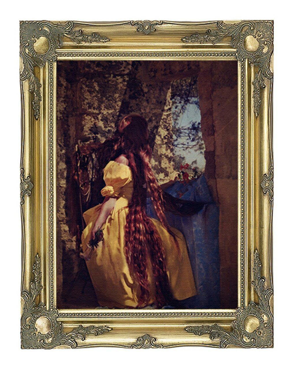 Mineheart Rapunzel Canvas Leinwandbild 66x81cm Goldrahmen