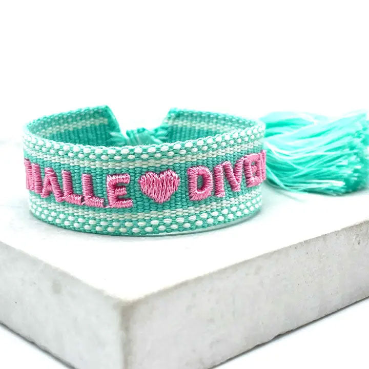 LS-LebenStil Statement Armband Malle Diven türkis rosa