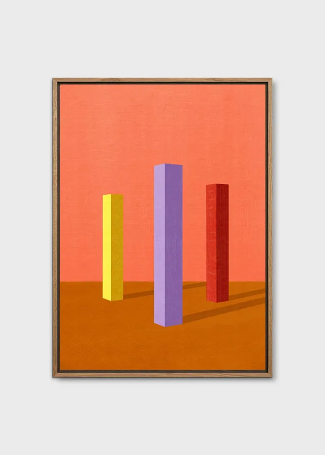 The Poster Club Art Prints Colour Trio Leinwand 30x40 cm orange