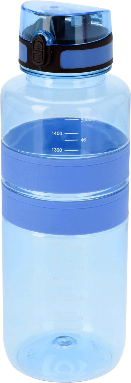 LS-LebenStil XL Sportflasche 1500ml blau auslaufsicher Strohhalm