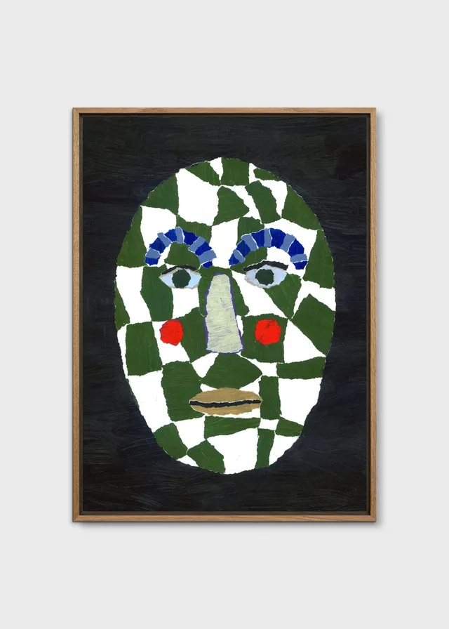 The Poster Club Art Prints Red Cheek Portrait Canvas 30x40 cm
