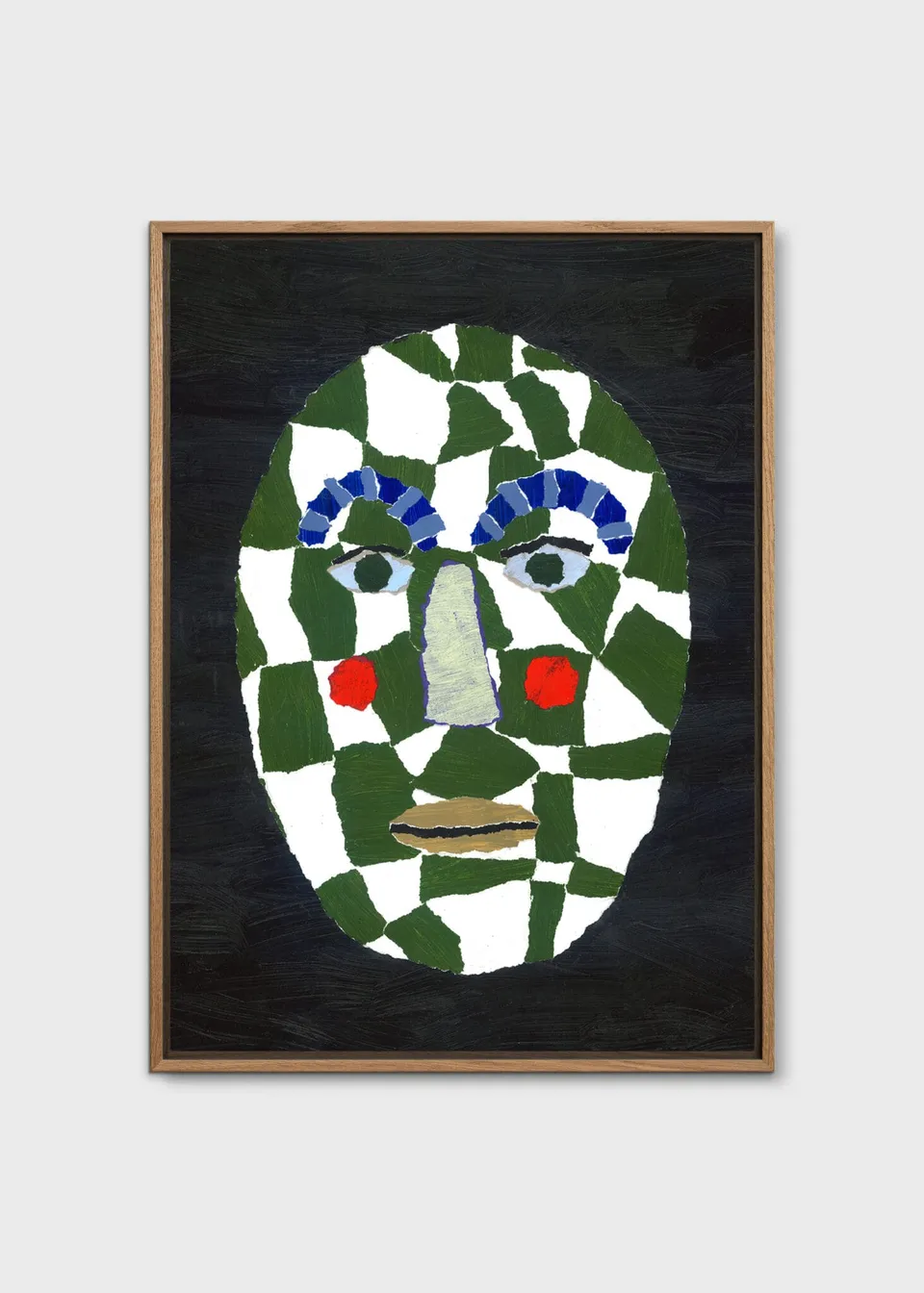 The Poster Club Art Prints Red Cheek Portrait Canvas 30x40 cm
