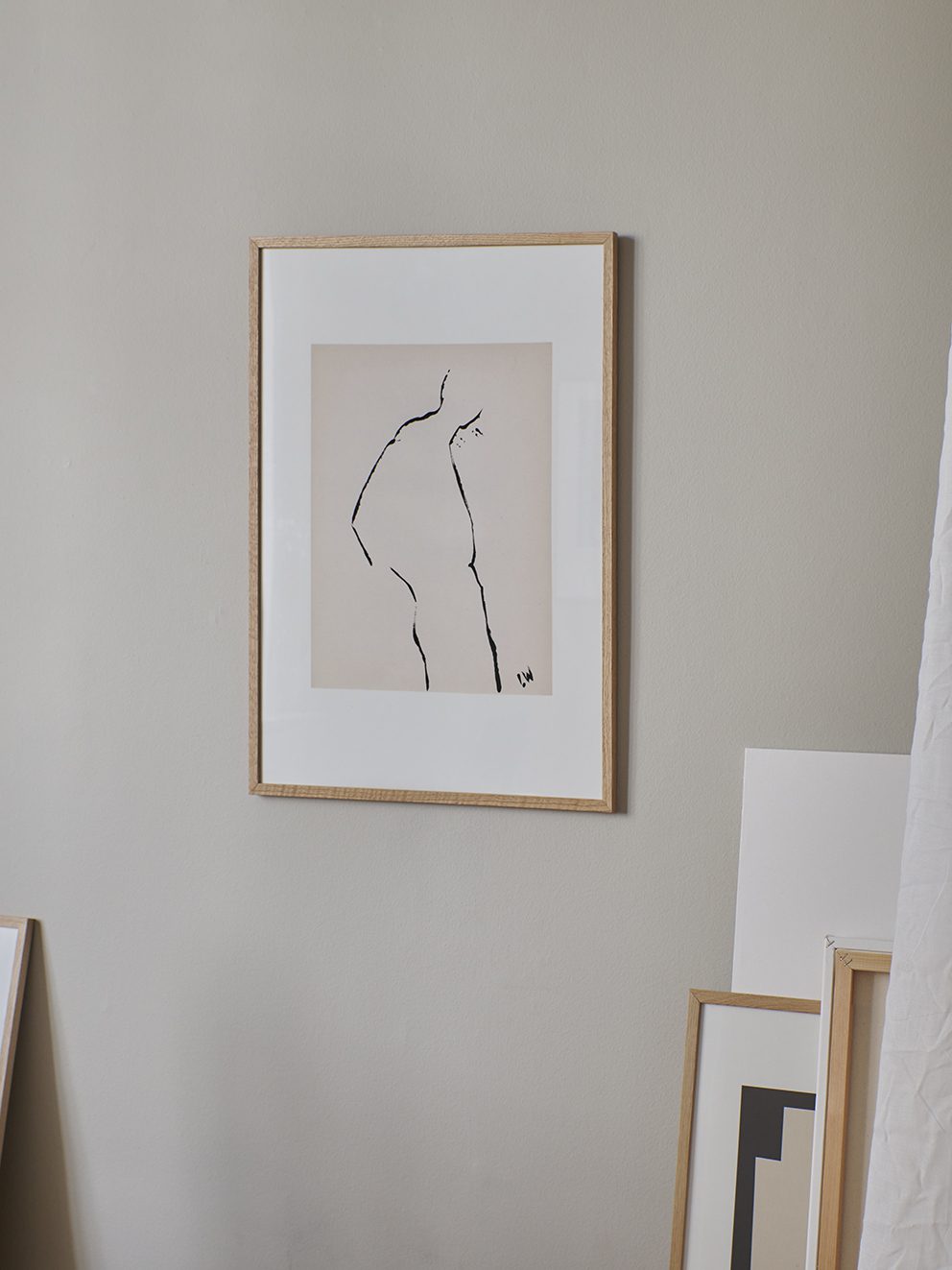 The Poster Club Silhouette 01 Poster 30x40 cm Beige