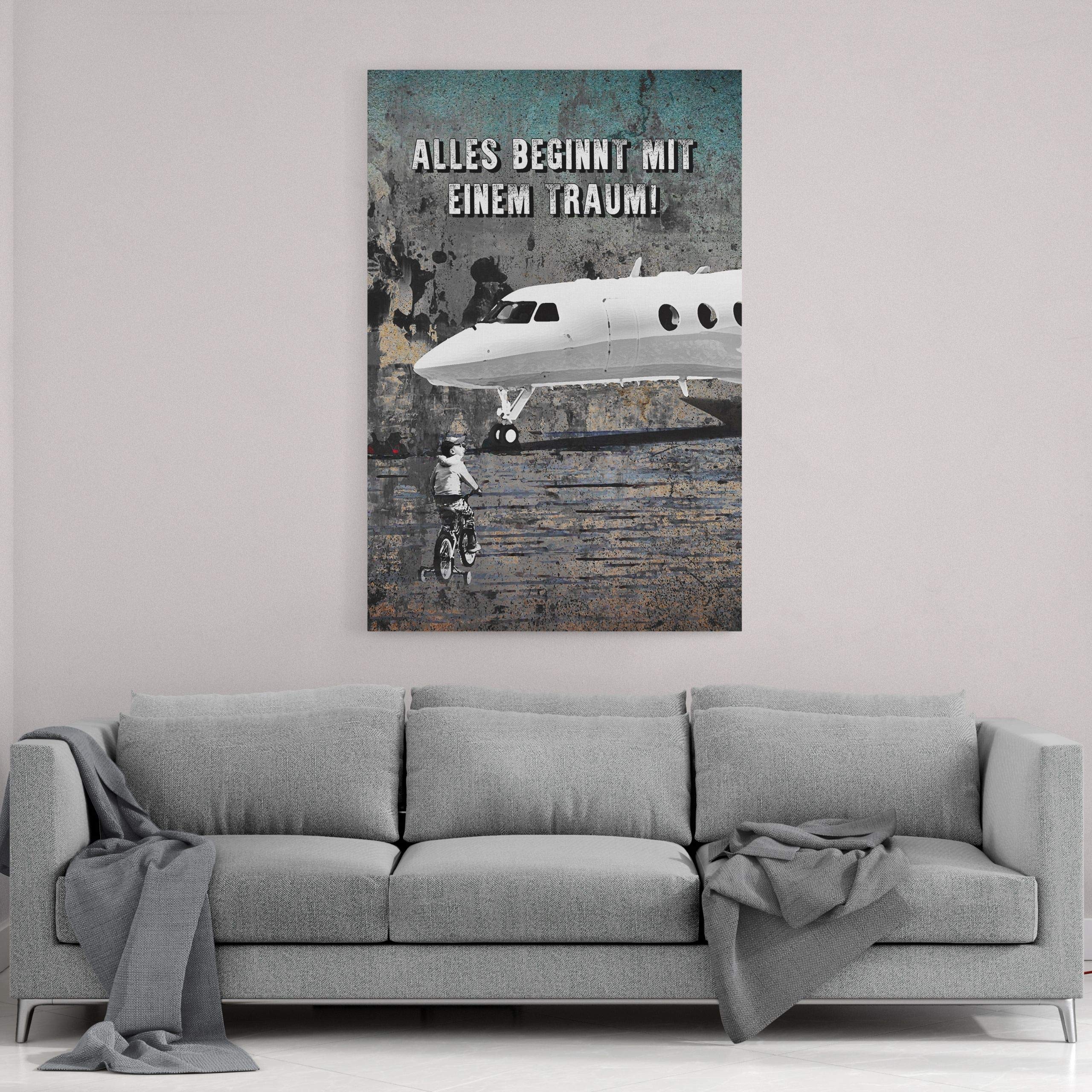 Hustling Sharks Alles beginnt mit einem Traum Leinwand 30x45