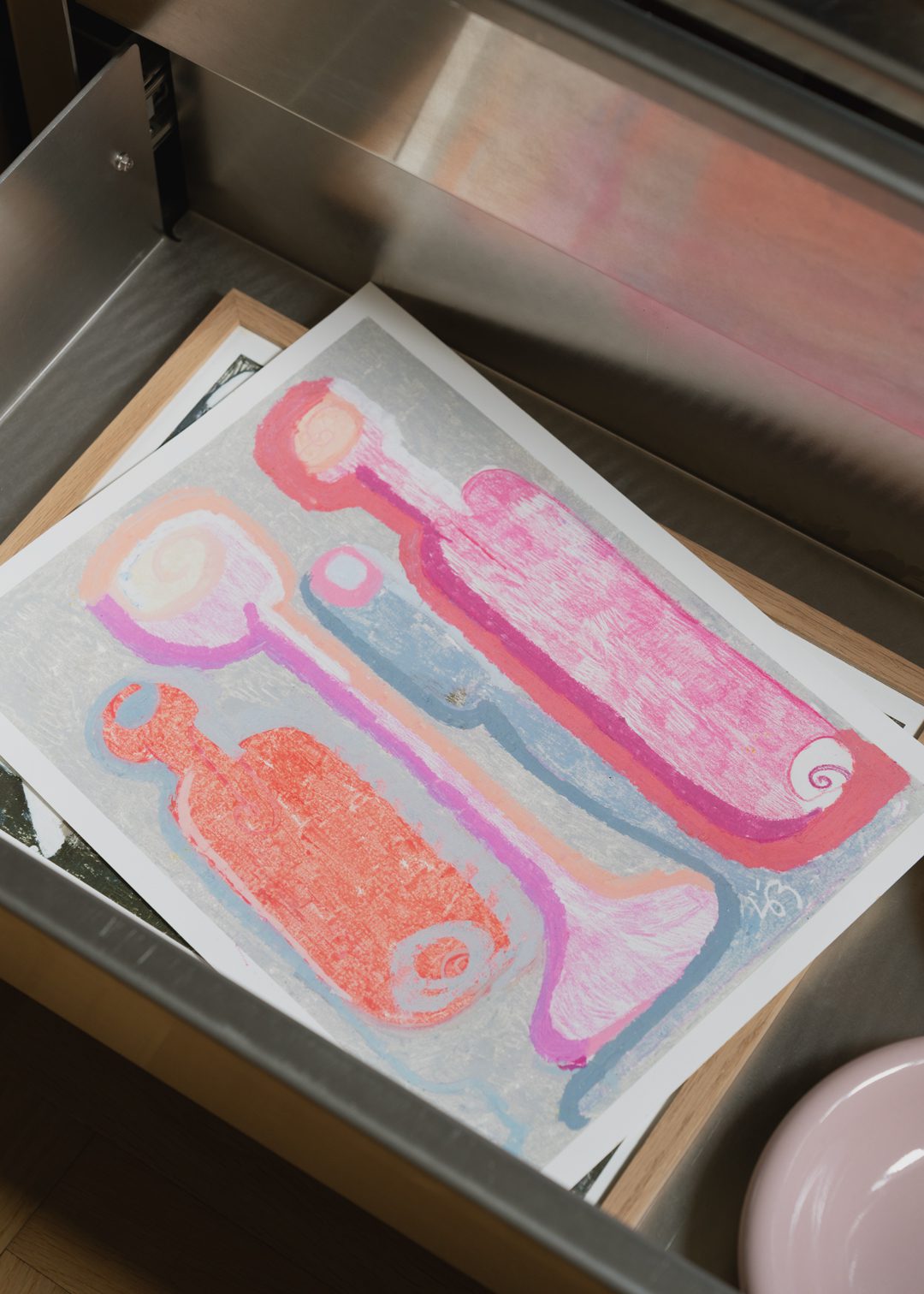 The Poster Club Art Prints Pink Tableware Poster A4 rosa