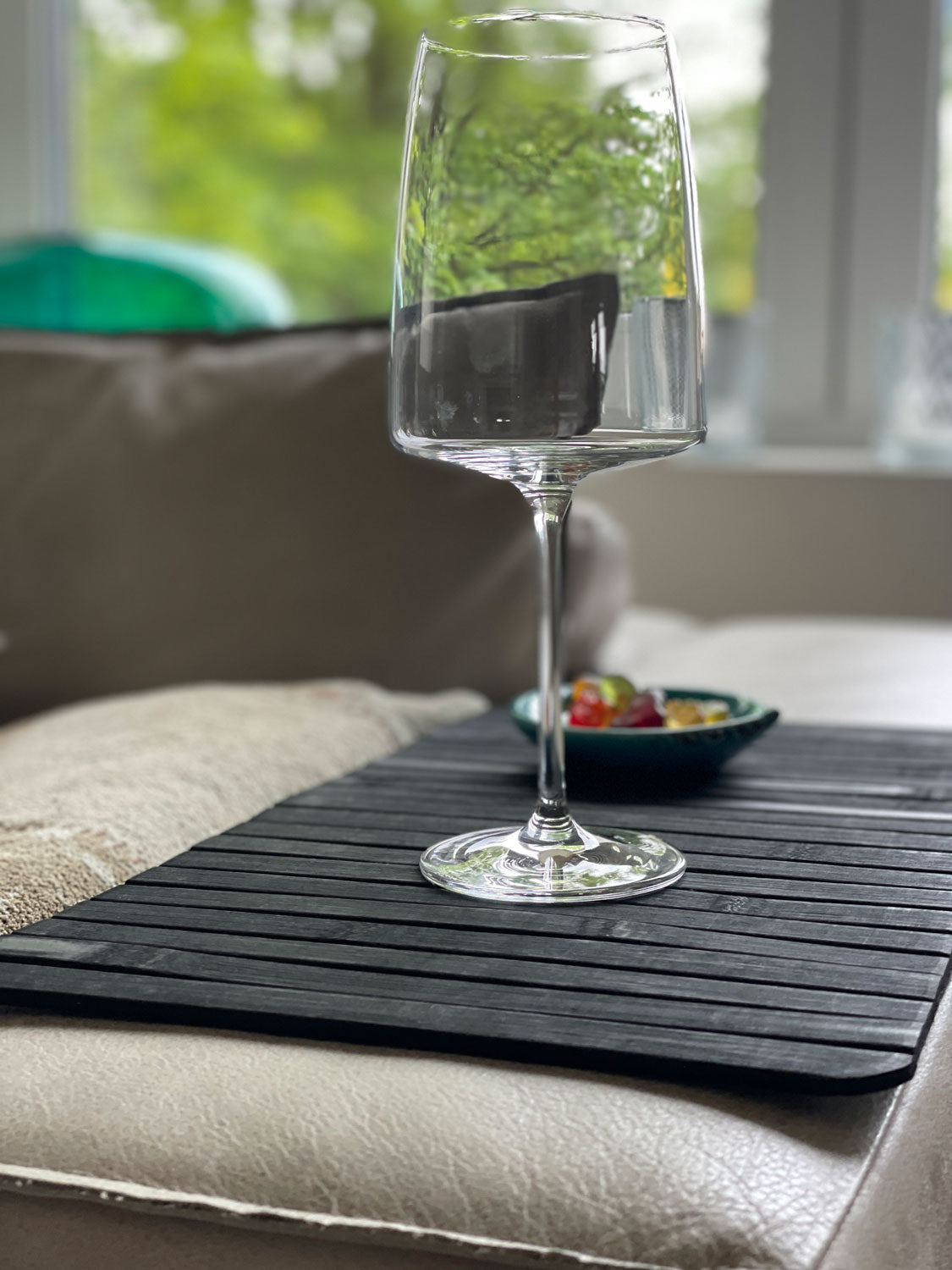 LS-LebenStil Küche & Haushalt Sofatablett Schwarz 44x24cm flexibel