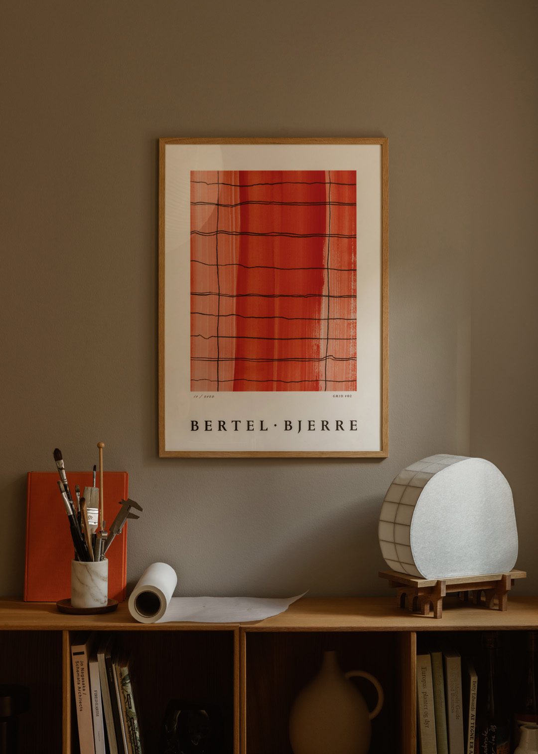The Poster Club Art Prints Grid 02 Poster 30x40 cm Orange
