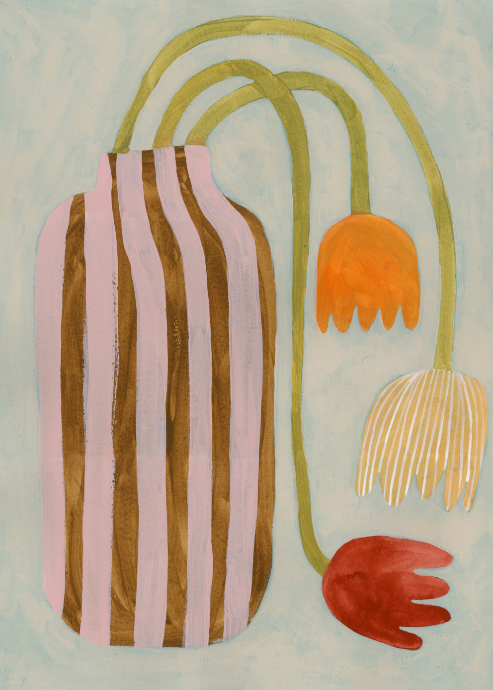 The Poster Club Fallen Tulips Canvas 30x40 gerahmt Blumen
