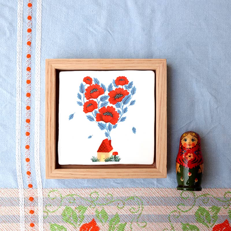 Storytiles Delft blue Waar liefde is Wandfliese S 10x10 cm Zuhause