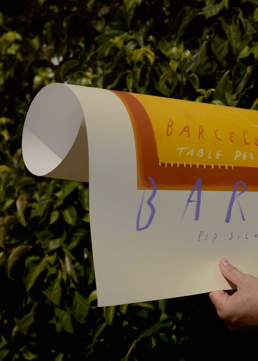 The Poster Club Barce Poster A4 beige lila