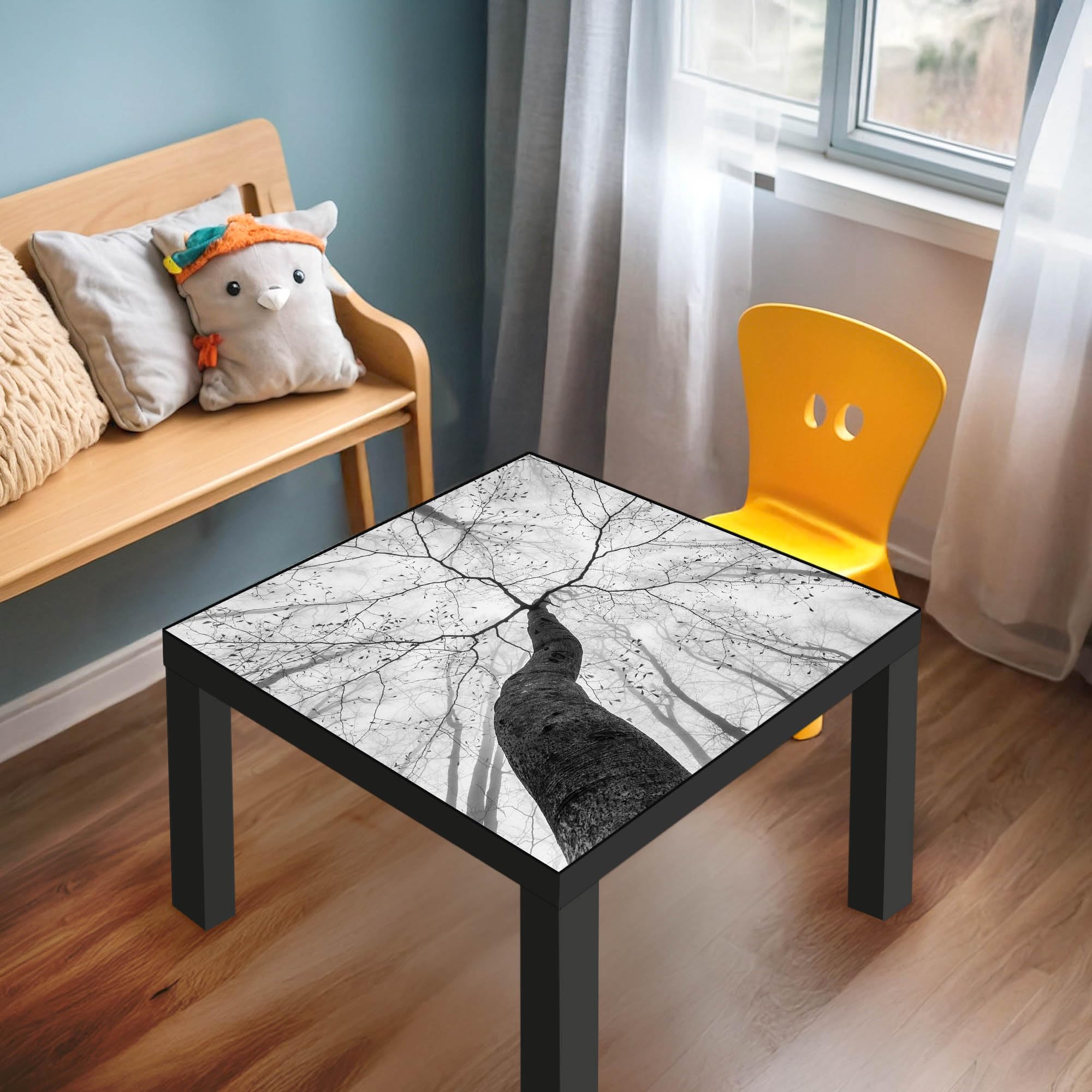 Banjado Möbelfolie Tischfolie Zwischen Bäumen 6 55x55 selbstklebend