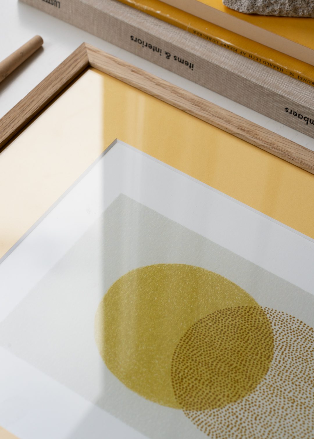 The Poster Club Long Sun Kunstdruck A4 gelb geometrisch