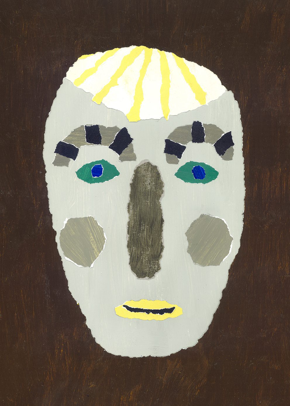 The Poster Club Yellow Hair Portrait Kunstdruck A4 beige