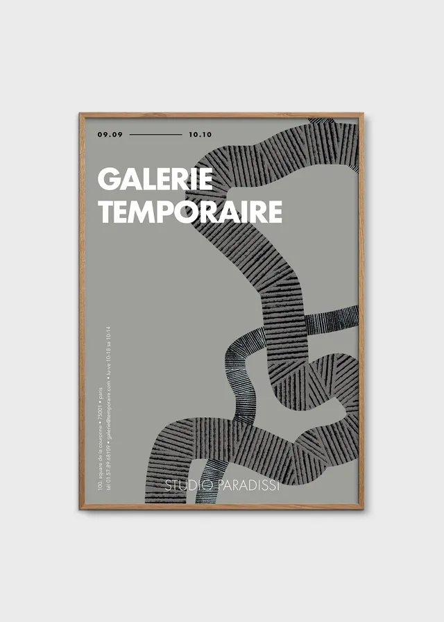 The Poster Club Galerie Temporaire 47 Poster 50x70 grau