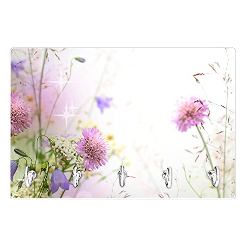 Banjado Schlüsselkasten Glitzernde Wiese Glas 30x20 beschreibbar