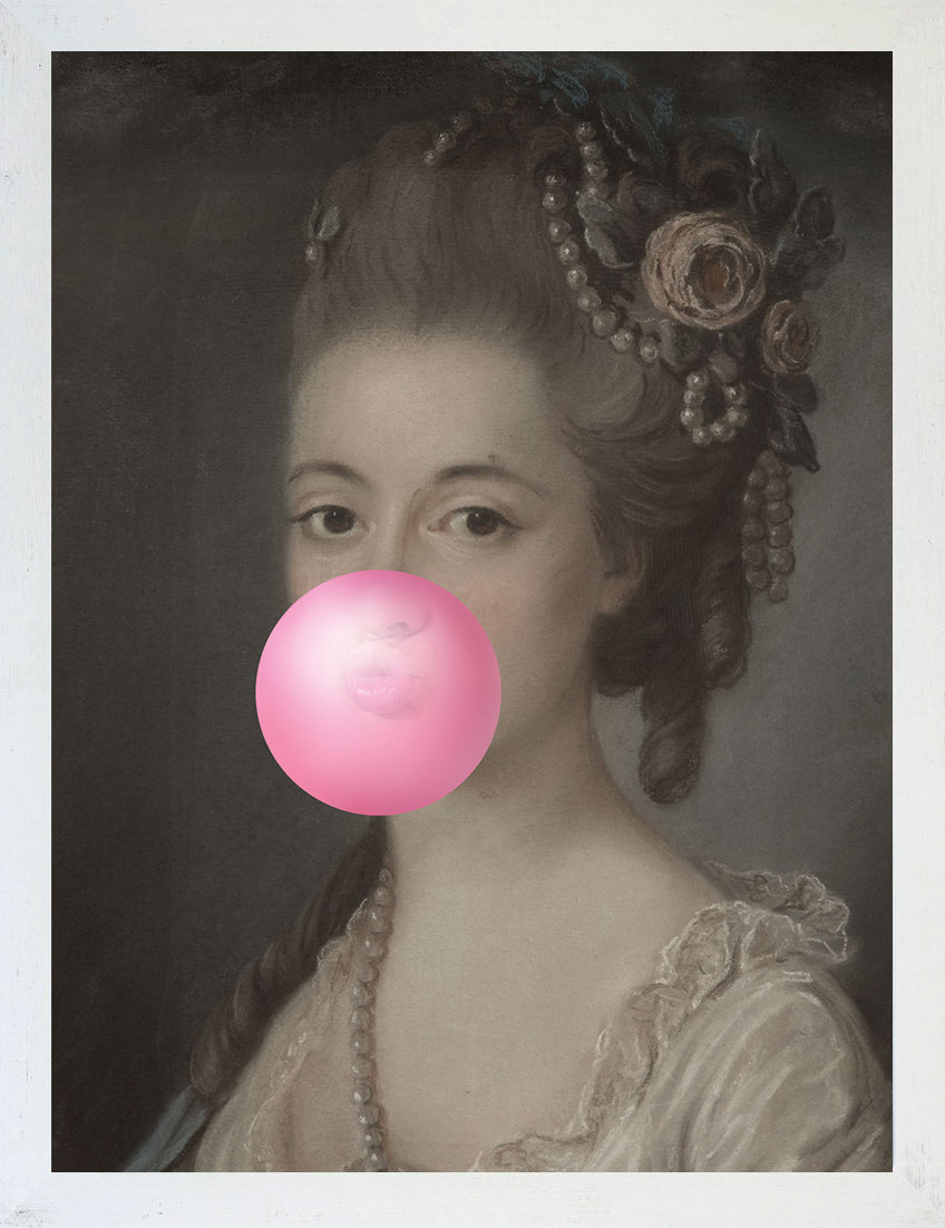 Mineheart Bubblegum Portrait 5 Leinwandbild 30x41cm Rosa