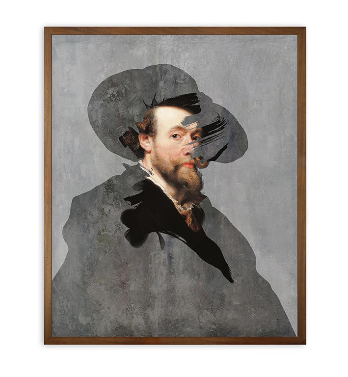 Mineheart Reveal Man 3 Kunstdruck Portrait grau limitiert 81 cm