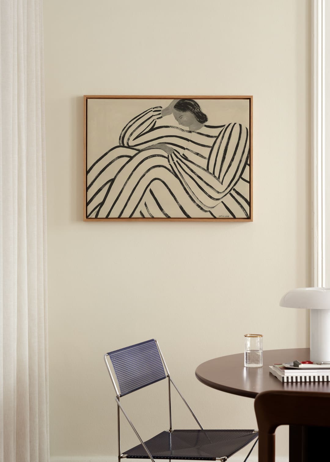 The Poster Club Art Prints Waiting Canvas 50x70 cm beige