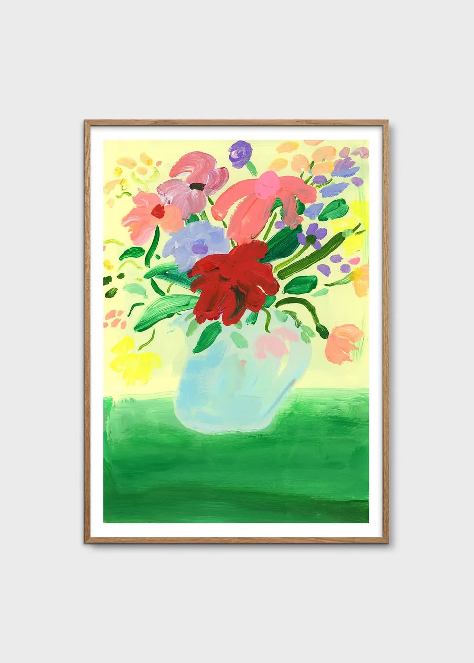 The Poster Club Art Prints Flowers on Green Tablecloth Poster 30x40 cm
