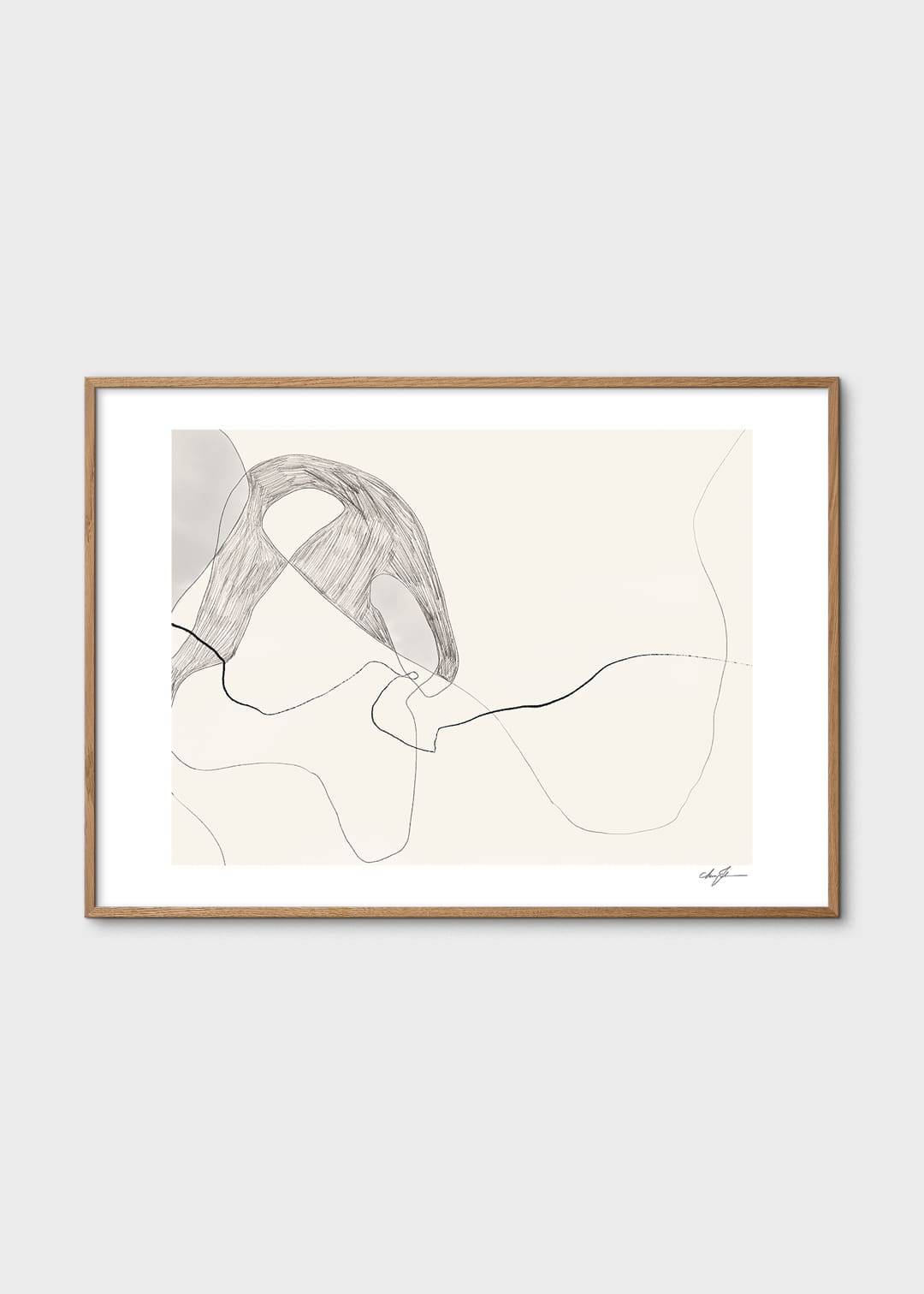 The Poster Club Waves Kunstdruck 30x40 cm beige