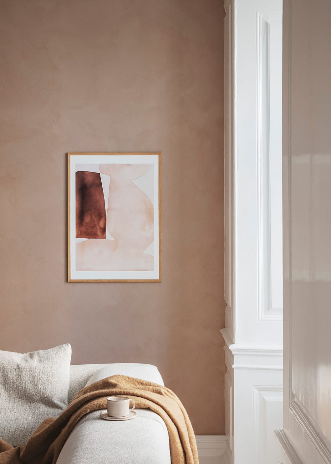 The Poster Club Bloom Kunstdruck 50x70 cm braun rosa