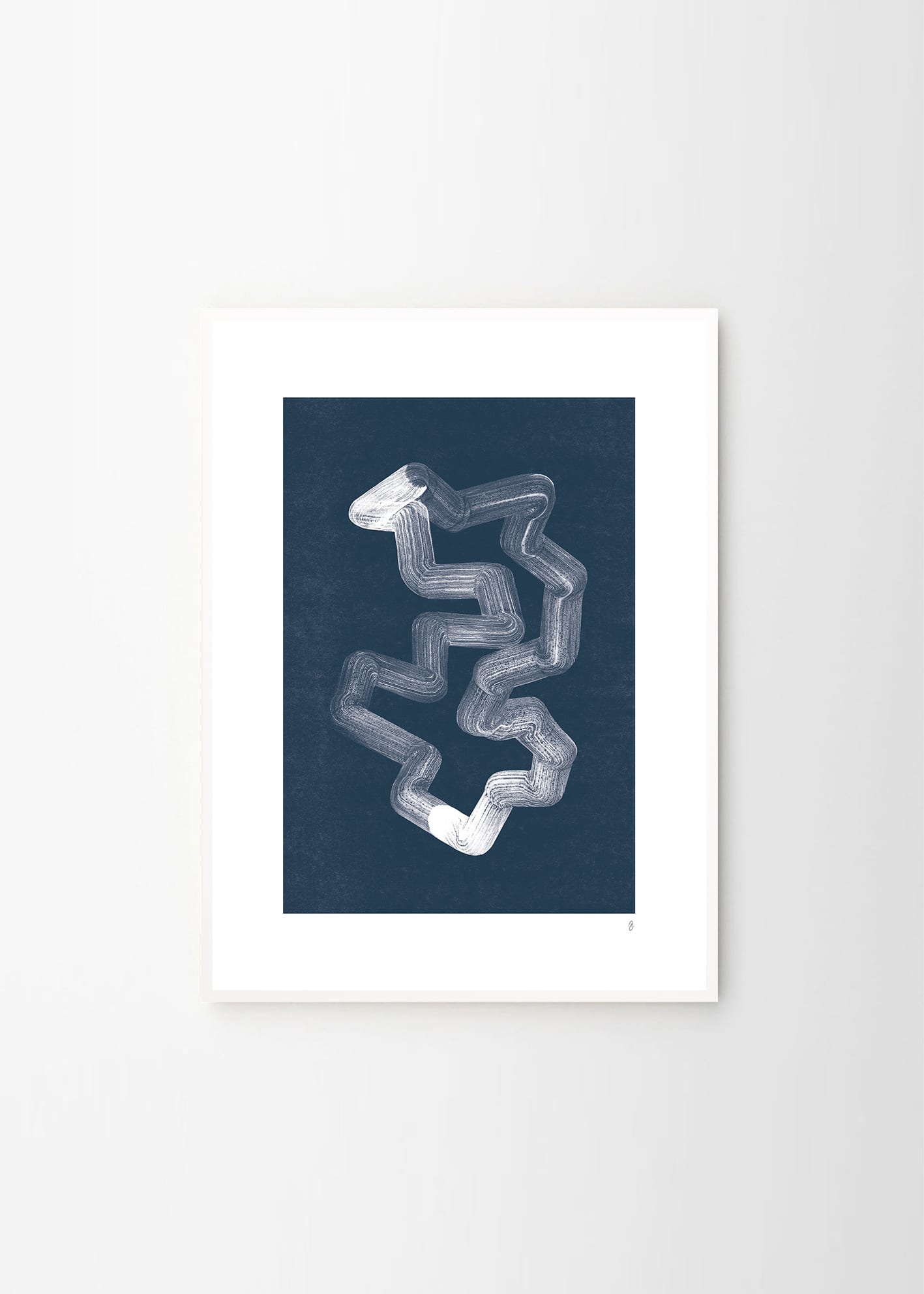 The Poster Club Lineshape 02 Poster 30x40 cm blau