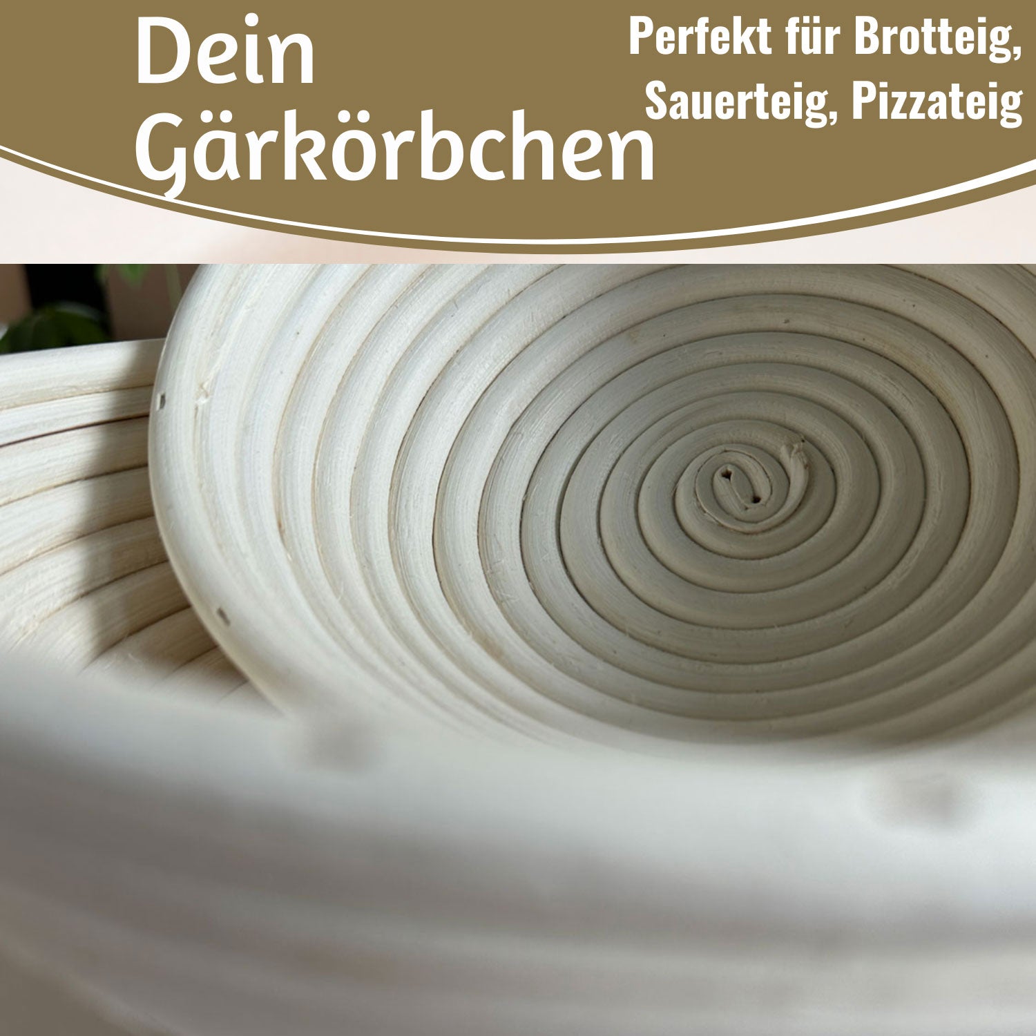 LS-LebenStil Gärkörbchen rund 25x8cm Peddigrohr Brotkorb