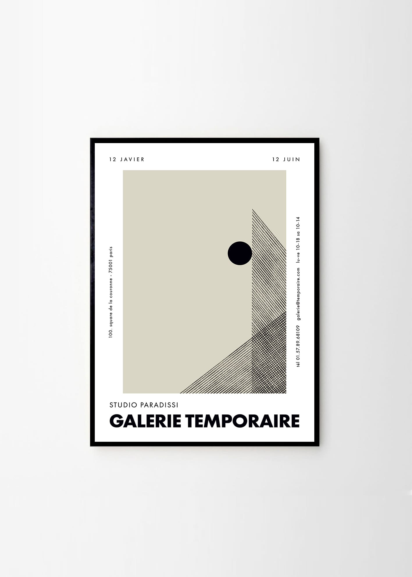 The Poster Club Art Prints Galerie Temporaire 29 Poster 30x40 beige