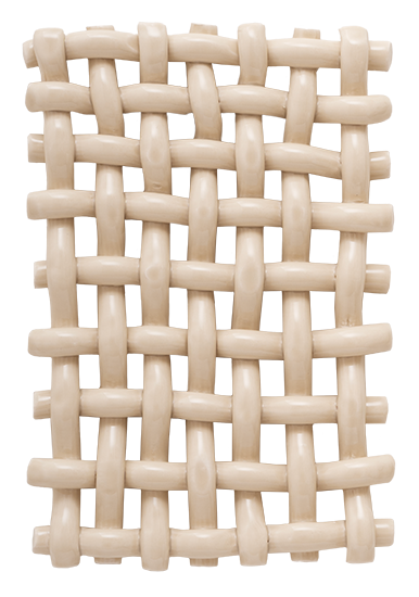The Poster Club Interlace No. 01 Wandobjekt Keramik creme