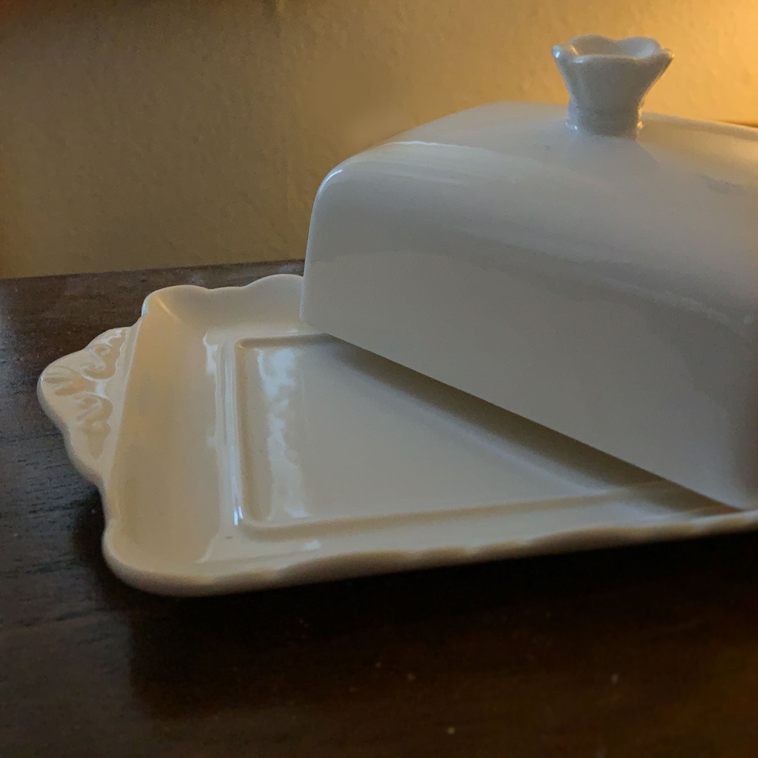 LS-LebenStil Möbel & Wohnen Butterdose Porzellan Weiß 250g 19cm