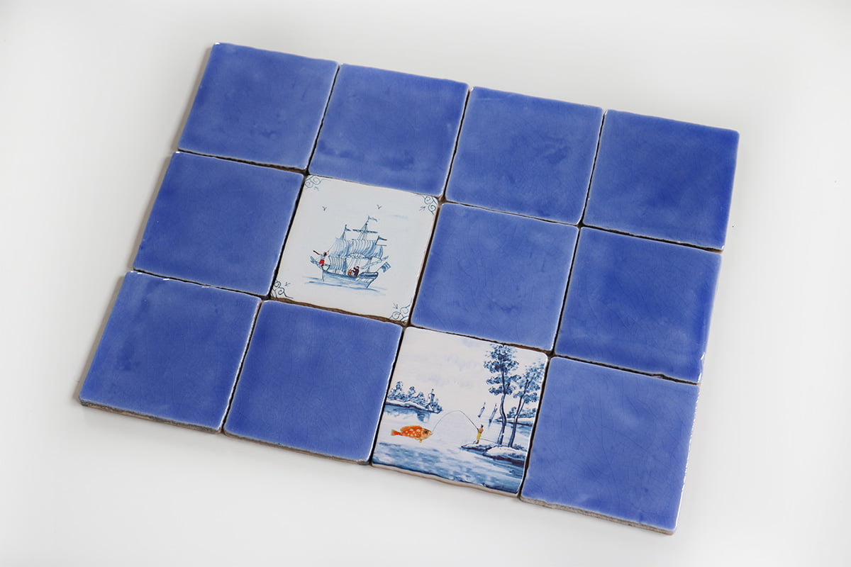 Storytiles Plain Tiles Diepzee Blauw Fliese 10x10 cm Uni