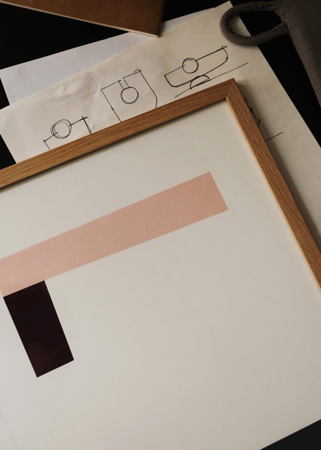 The Poster Club Arp Collection 02 Poster A4 schwarz rosa